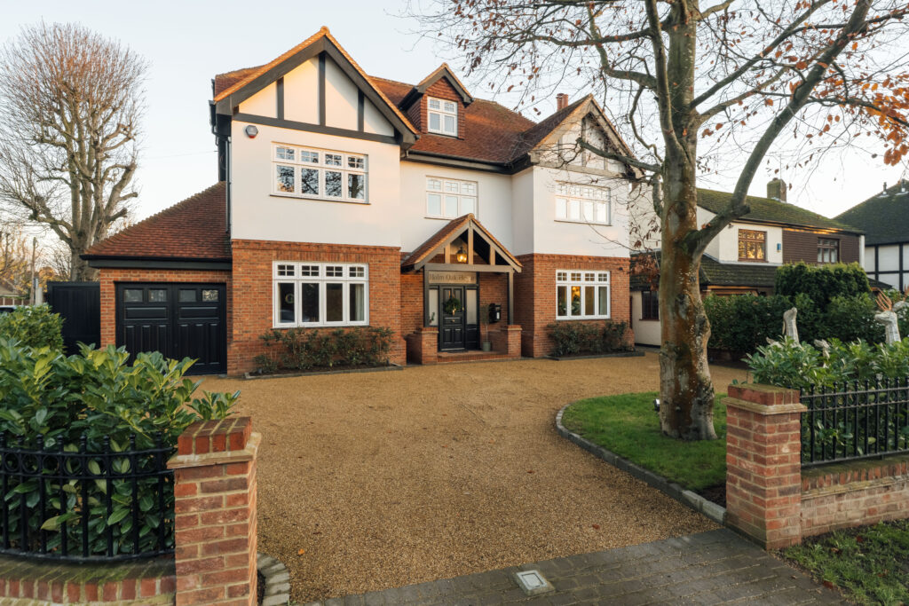 Residence 9 flush windows replicating 19th-century timber design Upminster London