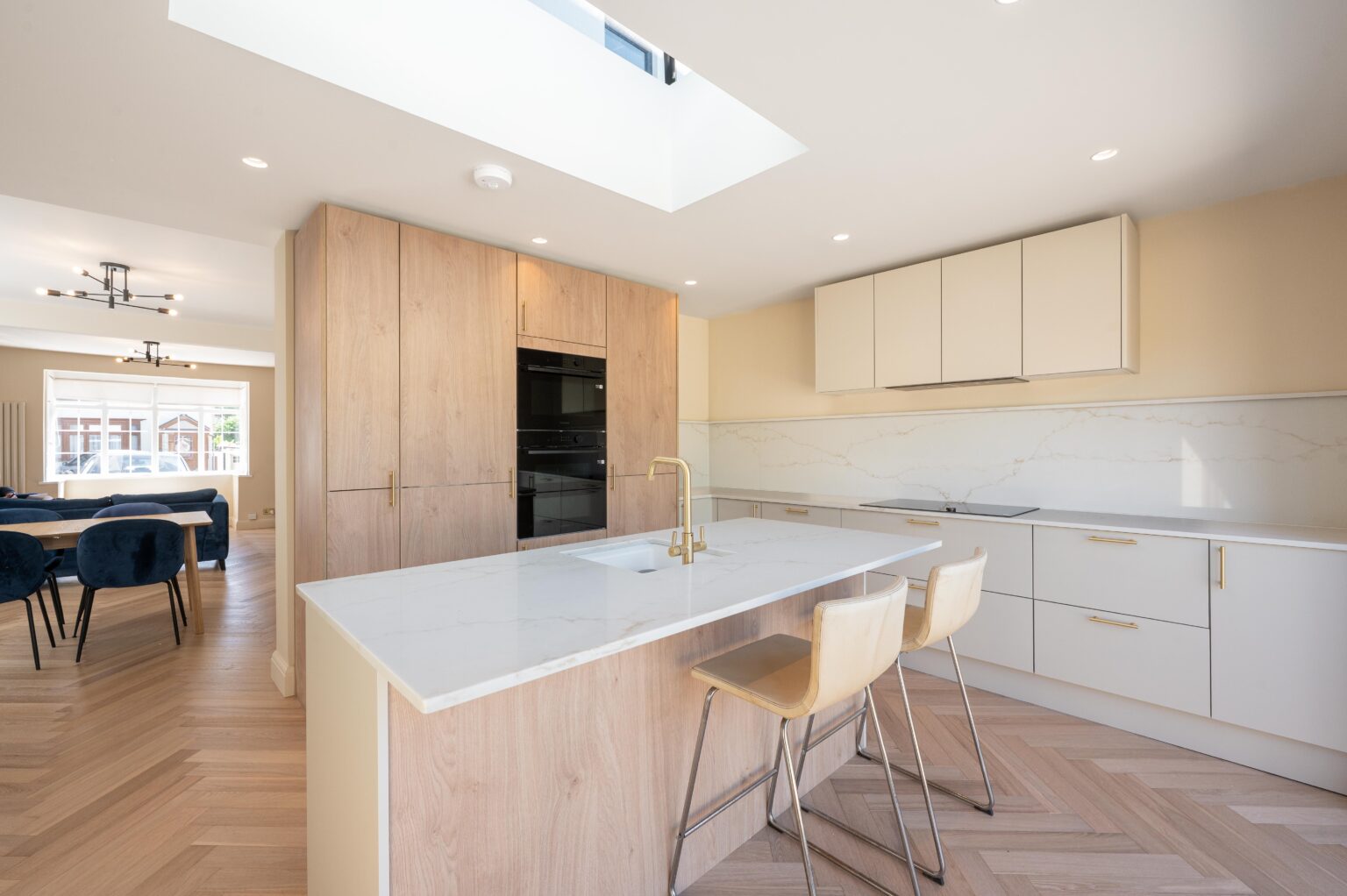 Roof lantern flooding kitchen with natural light Skylights installations Hornchurch